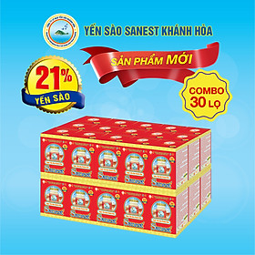 [Combo 30 lọ] Nước Yến sào Khánh Hòa Sanest đóng lọ 70ml