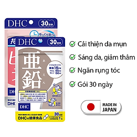 Hình ảnh COMBO Tóc dài móng khỏe DHC Nhật Bản (Viên uống Kẽm + Viên uống Biotin) thực phẩm chức năng cải thiện da, tóc, móng JN-DHC-CB21