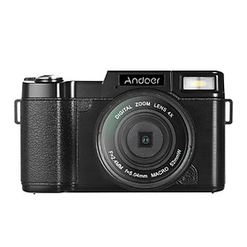 Máy Quay Andoer R1 Màn Hìn LCD Có Thể Xoay Chống Rung Đèn Thu Phóng 4X Bộ Lọc w/UV (1080P) (15fps Full HD) (3 Inch) (2 Pin Li-ion)