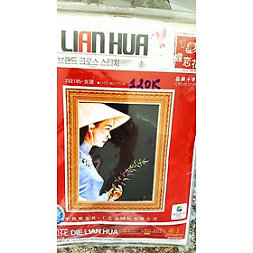 Mua Tranh thêu CÔ GÁI 60x70cm chưa thêu 3d 222195