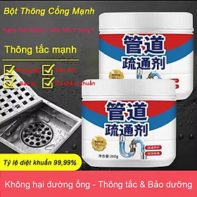 COMBO 2 HỘP BỘT THÔNG TẮC CÁC LOẠI ỐNG CỐNG THOÁT NƯỚC 