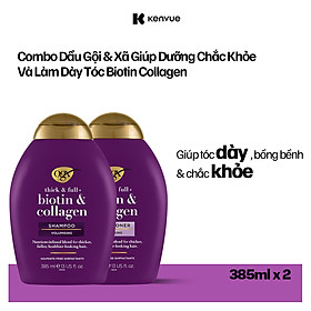 Bộ 2 Chai Dầu gội đầu và dầu xả OGX - Dung Tích 385ml