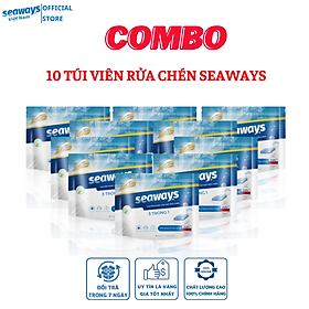 Combo 10 túi viên rửa chén bác SEAWAYS dành cho mọi máy rửa chén bát túi