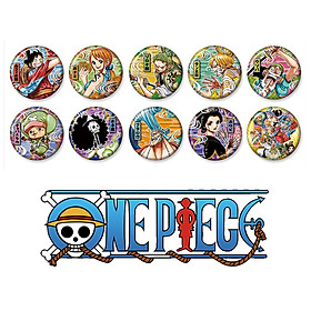 Combo 10 huy hiệu ONE PIECE - ĐẢO HẢI TẶC anime ver WANO QUỐC