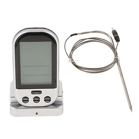 Oven & BBQ Wireless Digital Meat Cooking Thermometer and Timer with 2 Stainless Steel Probes for Cooking meats to perfection