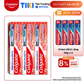 Bộ 3 Kem đánh răng Colgate MaxFresh Hương Đào Mát Lạnh 225g tặng kèm bàn chải