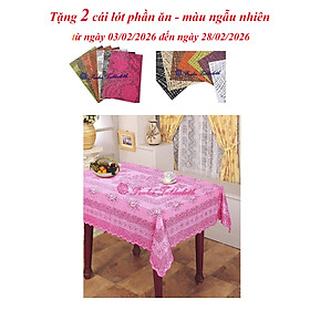 Khăn trải bàn PAULEE 856B, hoa văn sang trọng, nhựa PVC dẻo, không thấm nước