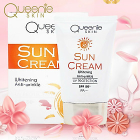 Kem Chống Nắng Queenie Skin - Chống Lại Các Tia UVA/UVB Từ Mặt Trời, Giúp Da Không Bị Tổn Thương Khi Đi Dưới Nắng - 50 ML - Hàng Chính Hãng
