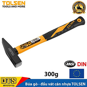 Búa gò, búa đầu vát cán nhựa chống trượt 300g TOLSEN - Tiêu chuẩn xuất khẩu châu Âu (Búa đầu dẹp)