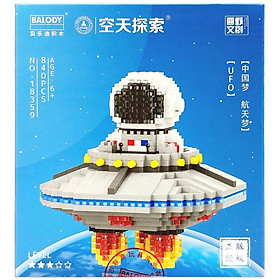 Đồ chơi lắp ráp phi hành gia trên ufo - balody 18359