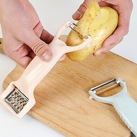Mua Nạo rau củ quả 2 đầu bằng nhựa lúa mạch ( tặng khăn lau đa năng )