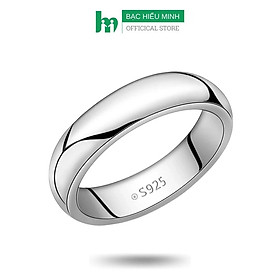 Hình ảnh Nhẫn Bạc Nam Bạc Ta Kiểu Dáng Trơn Đơn Giản Nam Tính BẠC HIỂU MINH NA035