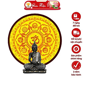 Mua Đèn Thờ Hào Quang Phật Tranh Trúc Chỉ Tròn  Trang Trí Bàn Thờ  Hào Quang Trúc Chỉ Mandala Chữ OM TC-HQ-13