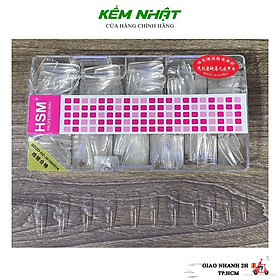 Hộp Móng Úp HSM Trong Trơn Phom Bầu - Nhọn