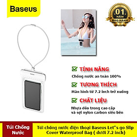 Túi chống nước điện thoại Baseus Let''s go Slip Cover Waterproof Bag ( dưới 7.2 inch)-Hàng Chính Hãng