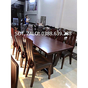 Bộ bàn ăn 6 ghế  chân chéo