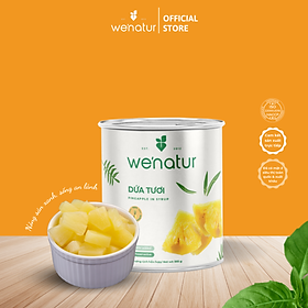 Trái dứa tươi cắt miếng ngâm đóng lon we'natur 565g