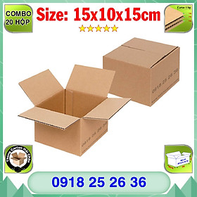 Mua 20 Hộp Carton  KT: 15x10x15cm  Hộp carton  Thùng carton  Hộp đóng hàng  Thùng đóng hàng  Hộp carton 3 lớp...