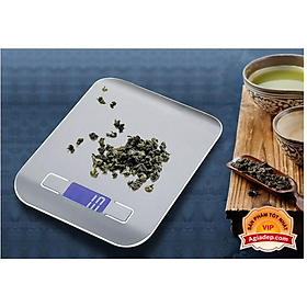 Cân Điện Tử Mini 5kg Hợp Kim Thép Sang Trọng cân điện tử dùng trong nhà bếp cân thực phẩm cân tiểu ly (5KG-1G INOX)