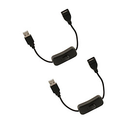 2 Pieces USB A Male To A Female Extenstion Cable With Switch On/Off