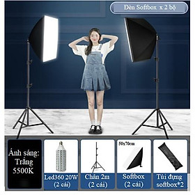 Mua Bộ 2 Đèn Chụp Sản Phẩm Softbox 20W/40W/60W HL Lighting  Phụ Kiện Studio Quay Phim Chụp Ảnh