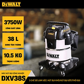 Mua Máy hút bụi công nghiệp khô và ướt DeWALT DXV38S -5HP- dung tích 38L - Hàng chính hãng