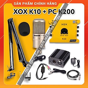 Mua Bộ Mic Hát Livestream Sound Card XOX K10 2020 & Mic Takstar PC K200 . Dễ Dàng Lắp Đặt . Bảo Hành 12 Tháng