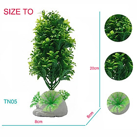 Cây Nhựa Trang Trí Bể Cá Thủy Sinh Dương Xỉ Xanh Rậm Lớn 20cm (MS06)