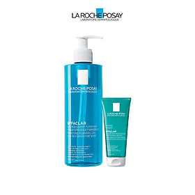 Bộ sản phẩm làm sạch sâu và ngăn mụn tát phát dành cho da dầu mụn La Roche-Posay Effaclar Double Cleansing