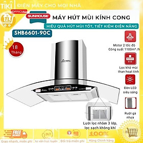 Mua Máy Hút Mùi Kính Cong Sunhouse Apex APB6601-90C - Hàng chính hãng