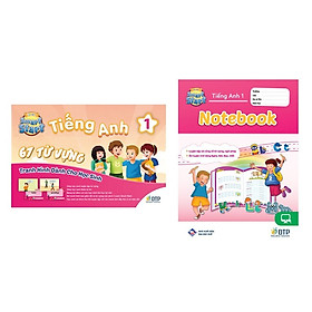 Combo Tiếng anh 1 I-learn smart start Student's cards + notebook