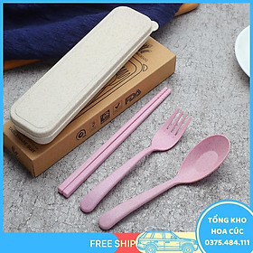 Mua Bộ Đũa Muỗng Nĩa Lúa Mạch Cao Cấp (Giao Màu Ngẫu Nhiên) - Vận Chuyển Miễn Phí Toàn Quốc
