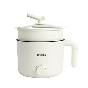 Nồi Lẩu Điện Mini Đa Năng 2 Tầng TEKKIN TI-20A 1.6L Lòng Nồi Chống Dính Lẩu Chiên Xào Bảo Hành 12 Tháng - hàng chính hãng