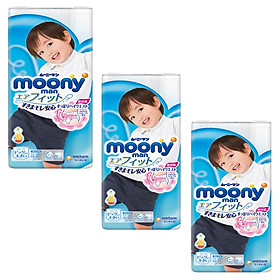 Combo 3 Gói Tã Quần Cao Cấp Moony Nhật Bản size XXL26 bé trai