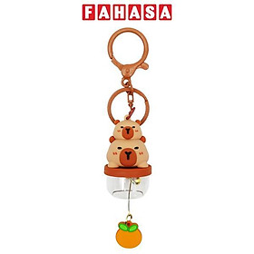 Móc Khóa Nhựa Capybara Chuông Gió - WanLongDa 653 - Trái Cam