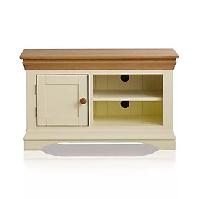 Tủ tv 1 cánh country cottage gỗ sồi ibie lsv1couo - trắng