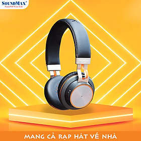 Tai Nghe Bluetooth Chụp Tai Có Micro Tích Hợp SoundMax BT-300 | Bluetooth Headphone SoundMax BT300 | Pin Dung Lượng Cao, Gọn Nhẹ Dễ Dàng Mang Theo, Âm Thanh Ấn Tượng, Thời Gian Nghe Nhạc Lên Đến 8 Tiếng - Hàng Chính Hãng
