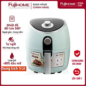 Mua Nồi chiên không dầu cơ 5 Lít CN Nhật Bản Fujihome A4  Lòng nồi chống dính cao cấp  tự động ngắt nhiệt an toàn tiết kiệm điện - Hàng chính hãng