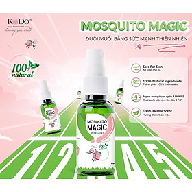 Kodo Mosquito Magic - Chai Xịt Đuổi Muỗi 50ml Toàn Thân Mùi Hương Thiên Nhiên An Toàn Cho Da