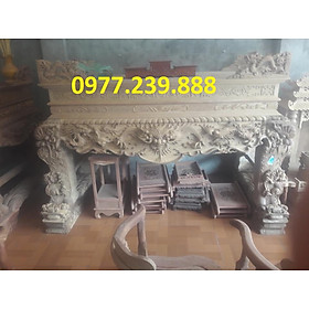 Mua bàn thờ gỗ gụ lào chân 24cm