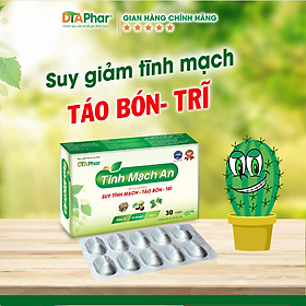 Viên uống Tĩnh Mạch An hỗ trợ nhuận tràng cải thiện suy tĩnh mạch, táo bón, trĩ Hộp 30 viên Tâm An Pharma