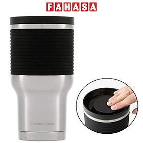 Bình Giữ Nhiệt Bằng Thép Không Gỉ Cylinder Tumbler 390 ml - LocknLock LHC4143SLV - Màu Bạc
