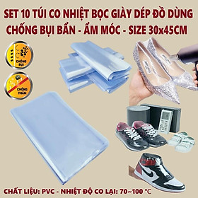 Set 10 Túi Co Nhiệt Bảo Vệ Giầy Dép, Đồ Dùng Gia Đình Chống Bụi, Chống Ẩm Móc Tiện Dụng Size To 30x45cm PVC Dày Dặn