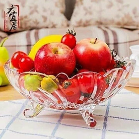 Mua ĐĨA - THỐ THỦY TINH 3 CHÂN ĐỂ HOA QUẢ  ĐĨA THẢ HOA HÀNG DÀY ĐẸP
