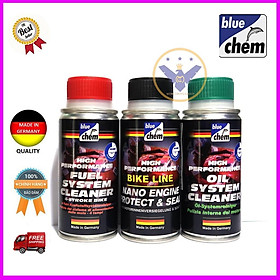 (COMBO 3) Súc rửa và nano bảo vệ động cơ, vệ sinh buồng đốt xe máy Bluechem 50ml