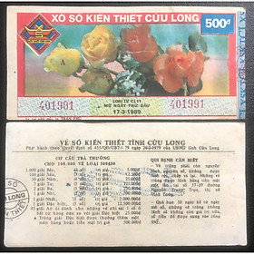 Mua Tờ vé số bao cấp 198x của tỉnh Cửu Long sưu tầm