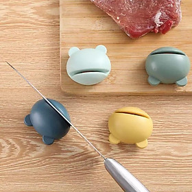 COMBO 2 Dụng Cụ Mài Dao Kéo Nhà Bếp Đa Năng, Nhỏ Gọn Tiện Dụng Hình Ếch Dễ Thương - Tặng 1 miếng lót ly ( giao ngẫu nhiên )
