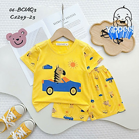 Đồ bộ bé trai, bộ cộc tay cho bé trai sơ sinh size 5-18kg chất thun lạnh mềm mịn mát