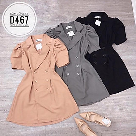 Bigsize Đầm cổ vest D467 có size từ 60-90kg