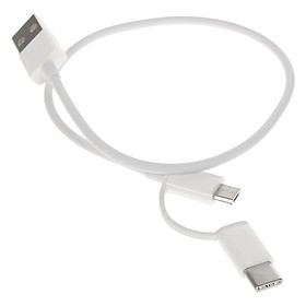 Dây Cáp Sạc Đa Năng 2 Trong 1 USB Type-C Micro USB Xiaomi 0.3m - Hàng